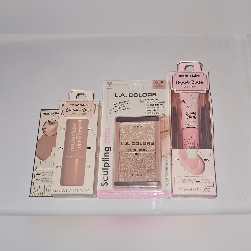 Liquid Blush, Contour Stick, Cream & Powder Highlighter BNIB